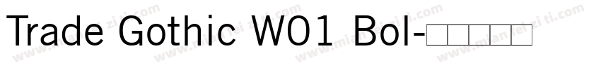 Trade Gothic W01 Bol字体转换